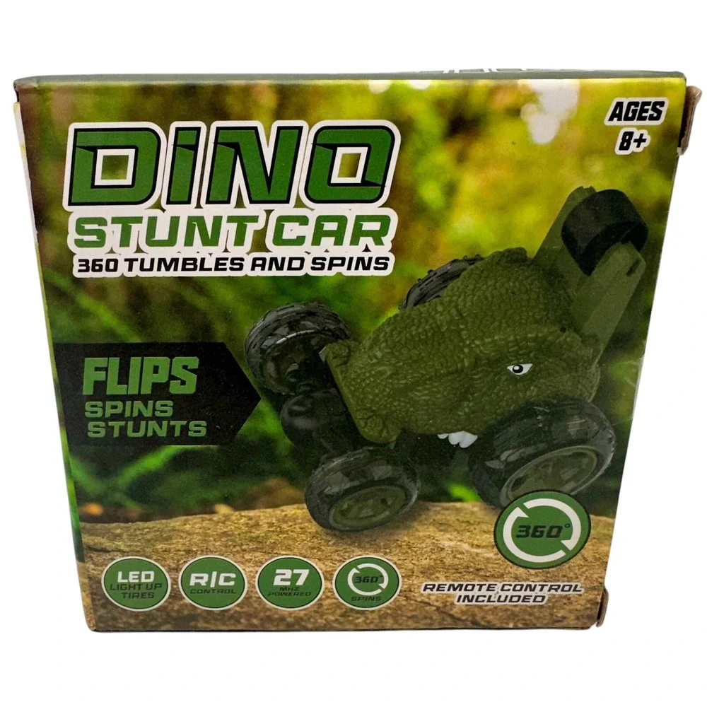 Dinosaur Car Toy Light-up Spraying Dino Truck 360 Degrees Rotating Stunt Car,BH‎